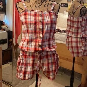 Plaid romper